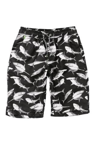 Black Shark Swim Shorts (3-16yrs)